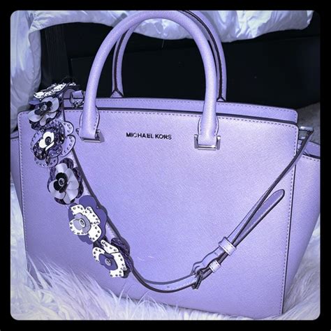 michael kors selma flower lilac purse|Selma Medium Color.